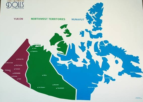 캐나다 북부지도