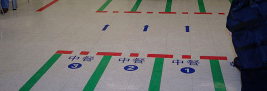 식당 내에 메뉴별 웨이팅 라인