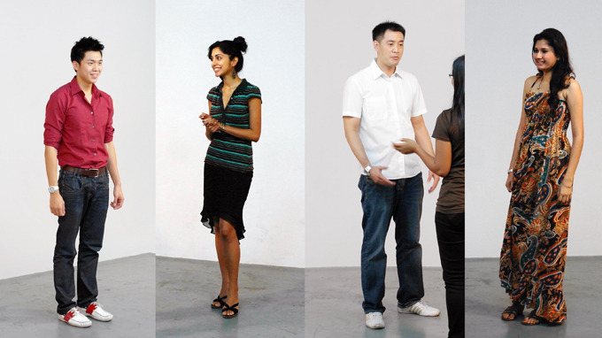 오디션을 보는 모델들