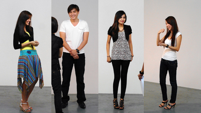 오디션을 보는 모델들