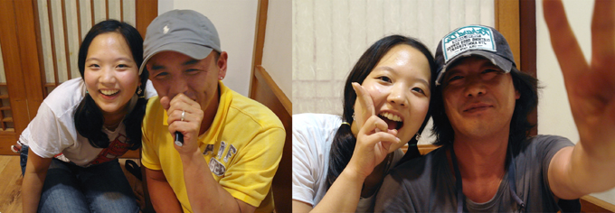 스태프들과 윤핑