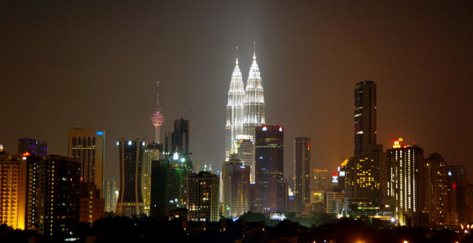 쿠알라룸푸르의 야경