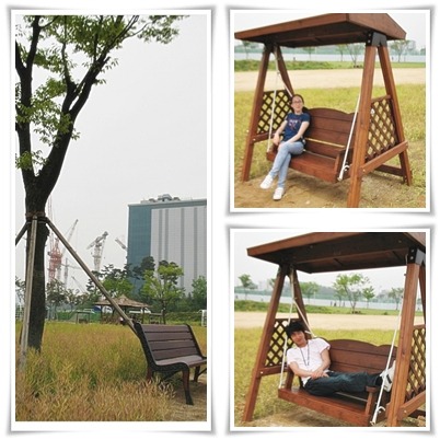 흔들의자에 앉은 사람