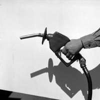 주유기를 들고 있는 손