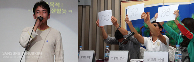 류진봉 책임, 심사위원단의 점수 100, 62, 88