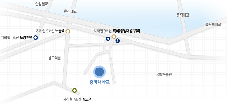 중앙대 주변 지도