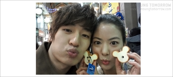 실제 갤럭시탭으로 찍은 손호영, 리에