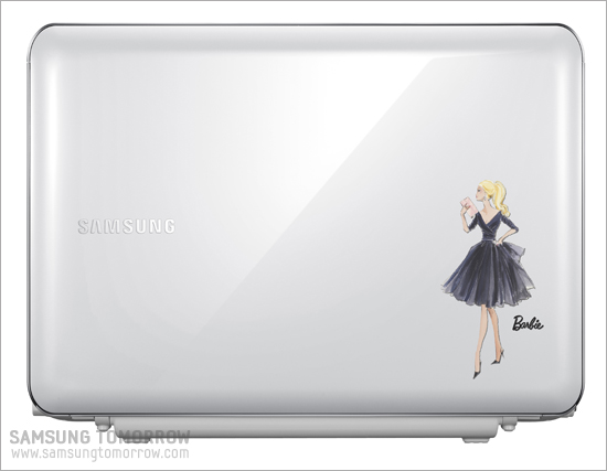 삼성 넷북에 그려진 바비