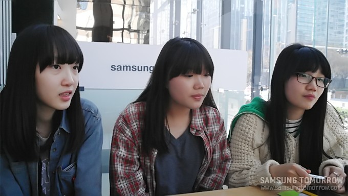 온양여고  유민혜, 지수현, 장예슬 학생 (좌부터)