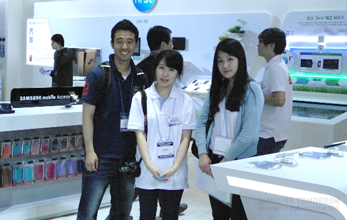 삼성 스토리텔러 이준원(좌) , 애니콜 드리머즈 9기박현정 님(중) , 삼성 스토리텔러 문아경(우)