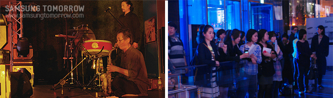 공연하는 사람,  관중들