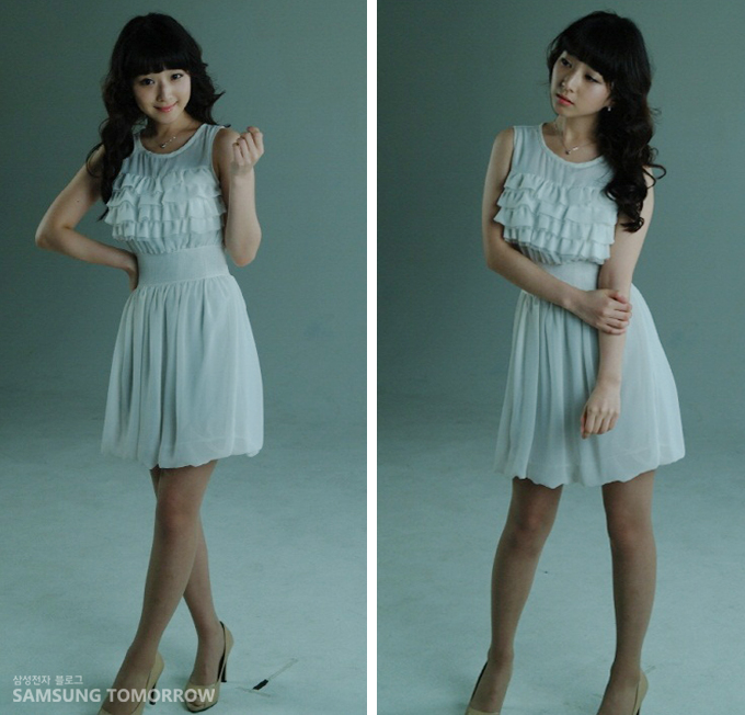 AWB를 오토에서 Custom모드로 찍은 모델