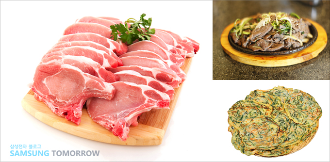 생고기, 불고기, 파전