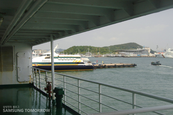 카페리 탑승 후 전경