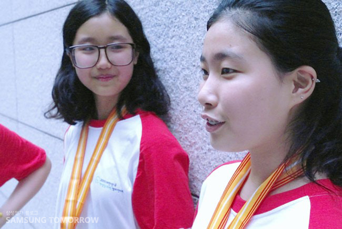 (오른쪽) 정은혜 학생