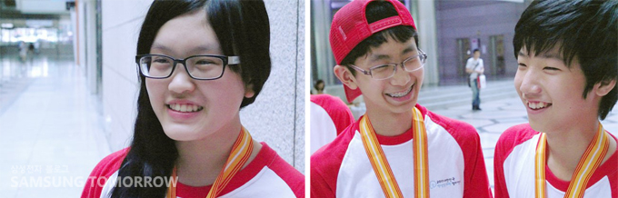 (왼쪽)채보름 학생 / (오른쪽)서지환, 최지훈 학생