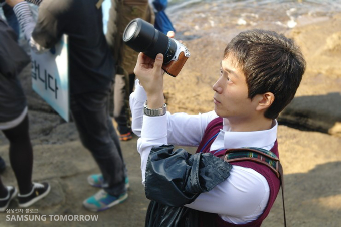 제주도바다를 찍는 사람들