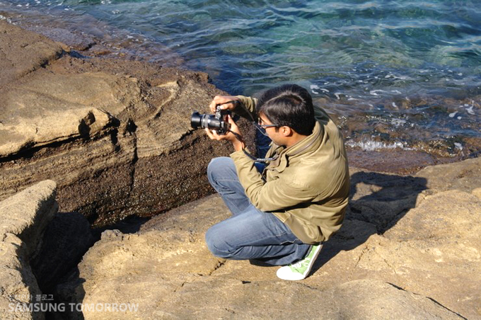 제주도바다를 찍는 사람들