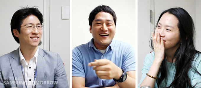 왼쪽부터 김상표 선임, 이광빈 책임, 박정아 선임