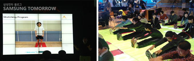 스트레칭 강의, 스트레칭하는 사람들