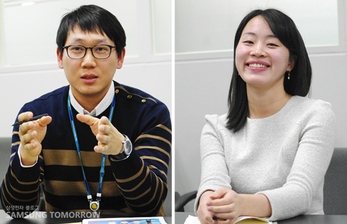 생활가전사업부 박상현 대리, 고명빈 사원