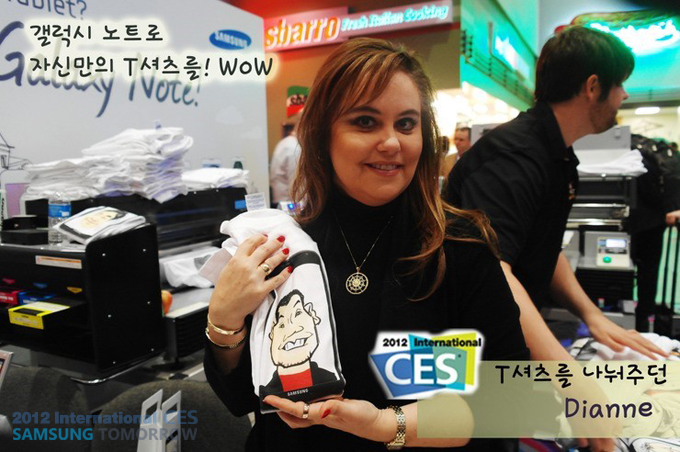 갤럭시 노트로 자신만의 티셔츠를 WOW, T셔츠를 나눠주던 Dianne