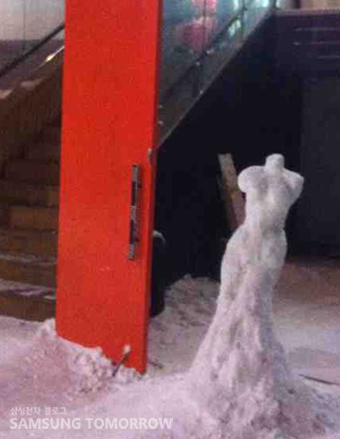 눈으로 만든 여성의 몸