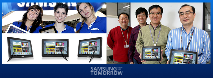 갤럭시노트10.1을 든 모델, 갤럭시노트10.1을 든 남성들