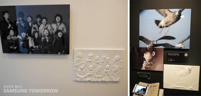 전시되어 있는 사진들