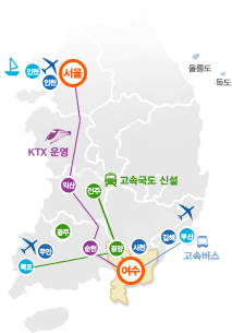 교통편 설명 지도