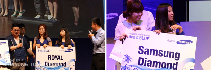 베스트 드레서 시상을 하고 있다.