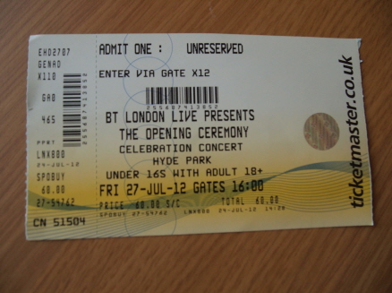 개막식 생중계 Live site 공연 티켓