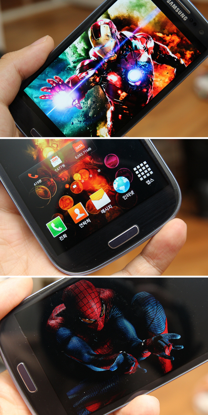 갤럭시SⅢ LTE 제품의 잠금화면