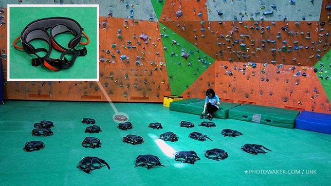  준비되어있는 안전벨트들