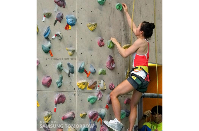 김자인 선수의 시범