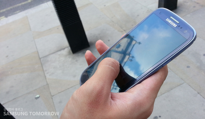 Galaxy SⅢ로 지도 찾기