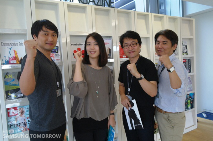 왼쪽부터 정문식 책임, 유승혜 선임, 이용구 책임, 윤중삼 책임