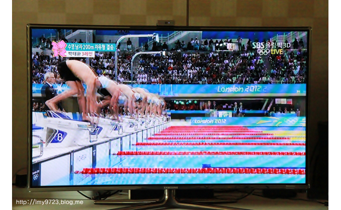 3D영상으로 나오는 수영경기