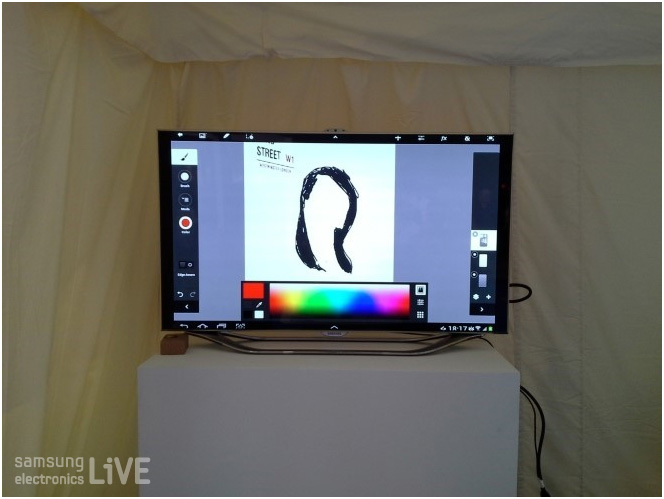 TV화면에 나오는 초상화