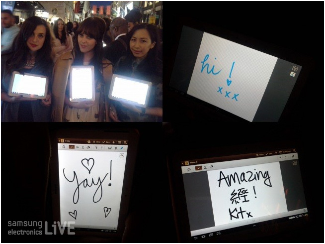 갤럭시 노트10.1을 들고 있는 사람들