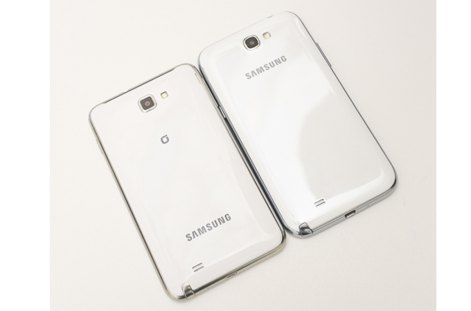 갤럭시 노트와 갤럭시 s3후면