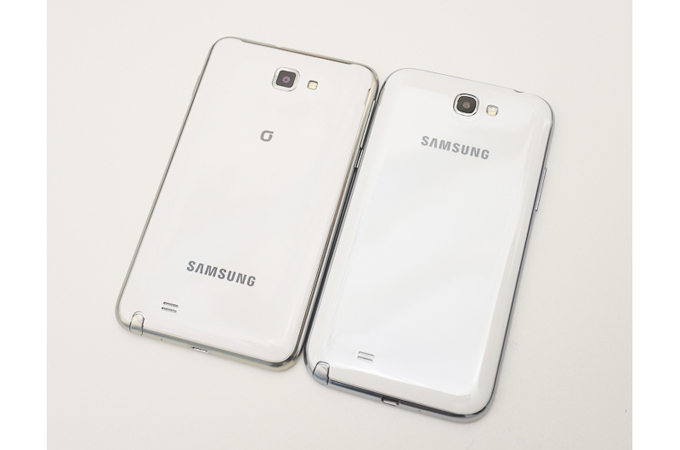 갤럭시 노트와 갤럭시 s3후면