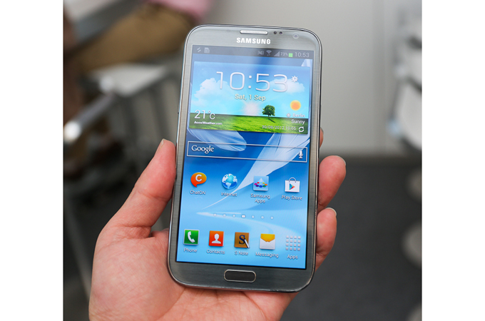 갤럭시노트Ⅱ 그레이 전면