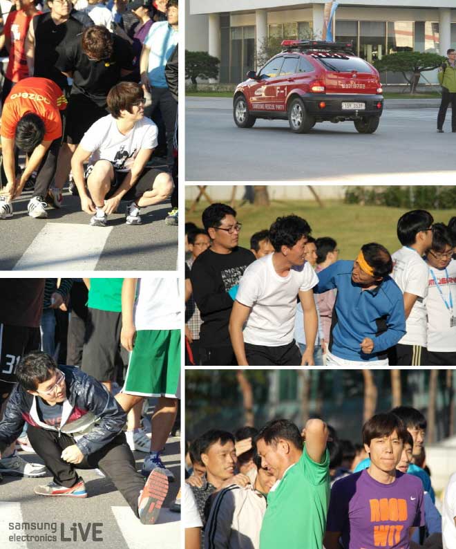 몸을 푸는 사람들