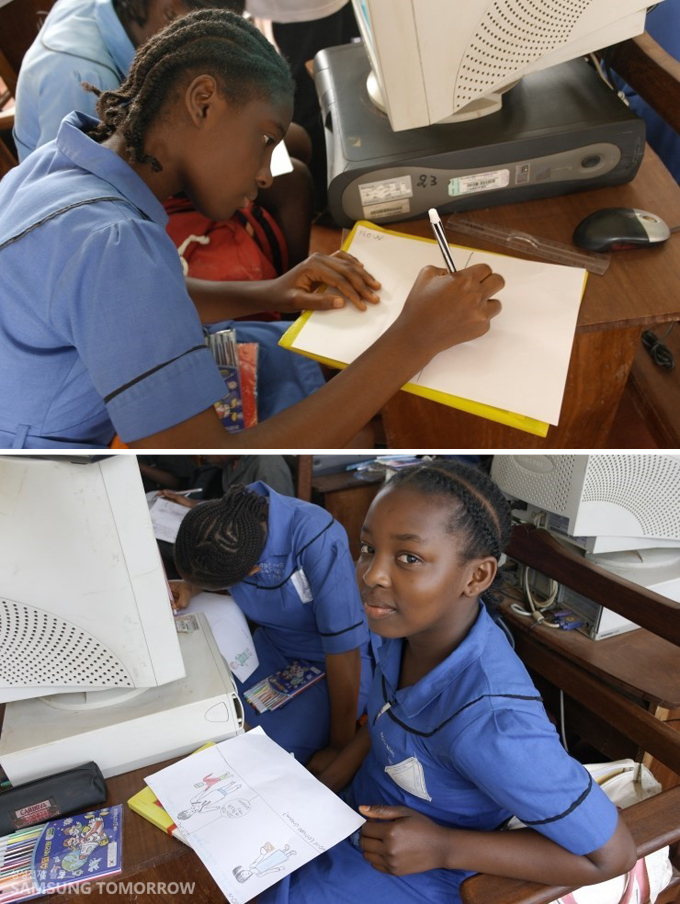 꿈을 그리는 학생들