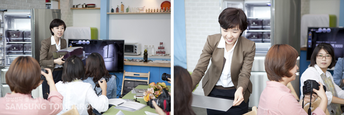 지펠아삭 M9000에 대해 강의를 듣는 사람들