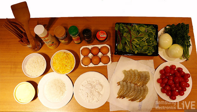 또띠야 마르게리따 피자 재료들