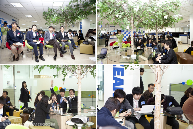 2012 삼성 공공앱 공모전 시상식을 기다리는 사람들