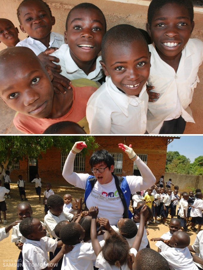 콩고아이들, 단원을 둘러싼 콩고 아이들