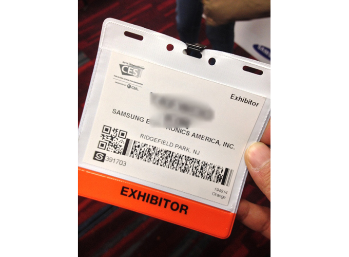 CES 참관을 위해 필요한 일종의 통행증인 배지